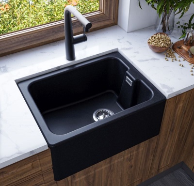 Maya Quartz Belfast SInk - Black